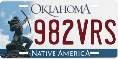 OK license plate 982VRS