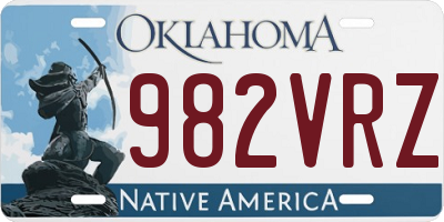 OK license plate 982VRZ