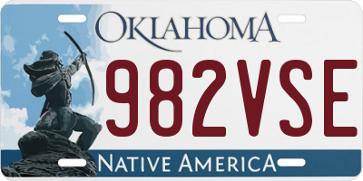 OK license plate 982VSE