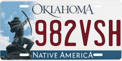 OK license plate 982VSH