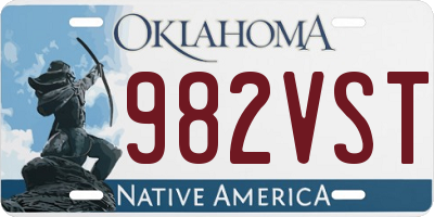 OK license plate 982VST