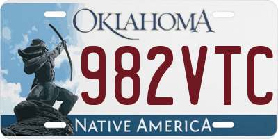 OK license plate 982VTC