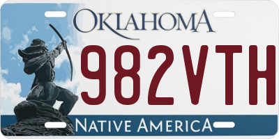 OK license plate 982VTH