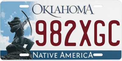 OK license plate 982XGC