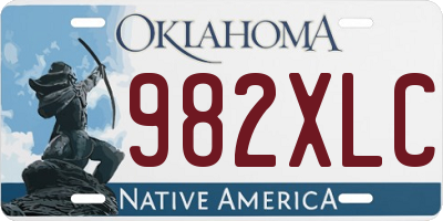 OK license plate 982XLC