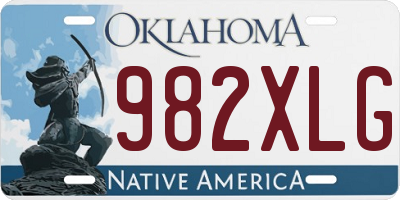OK license plate 982XLG