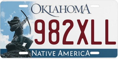 OK license plate 982XLL