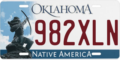 OK license plate 982XLN