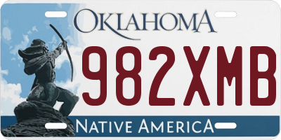 OK license plate 982XMB