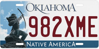 OK license plate 982XME