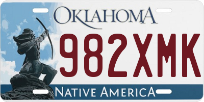 OK license plate 982XMK
