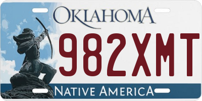 OK license plate 982XMT