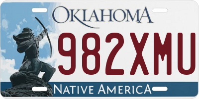 OK license plate 982XMU