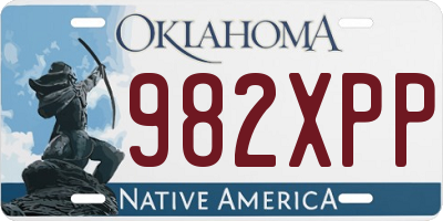 OK license plate 982XPP