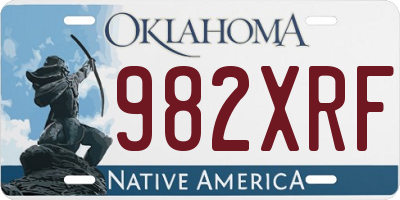 OK license plate 982XRF