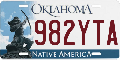 OK license plate 982YTA
