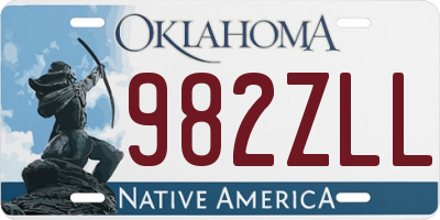 OK license plate 982ZLL