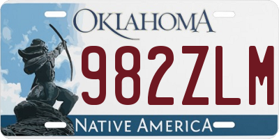 OK license plate 982ZLM