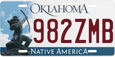 OK license plate 982ZMB