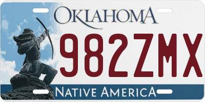 OK license plate 982ZMX