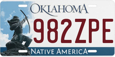 OK license plate 982ZPE