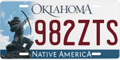 OK license plate 982ZTS