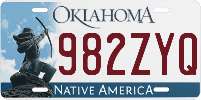 OK license plate 982ZYQ