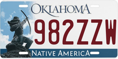 OK license plate 982ZZW