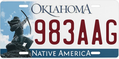 OK license plate 983AAG