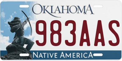 OK license plate 983AAS