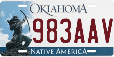 OK license plate 983AAV
