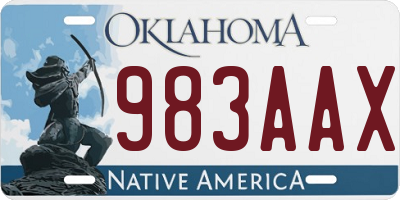 OK license plate 983AAX