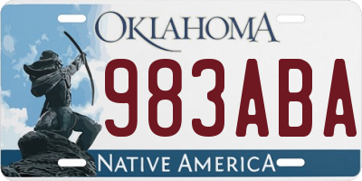 OK license plate 983ABA