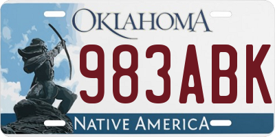 OK license plate 983ABK