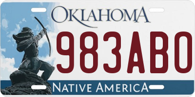 OK license plate 983ABO