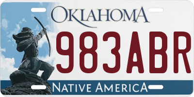 OK license plate 983ABR