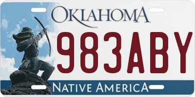 OK license plate 983ABY