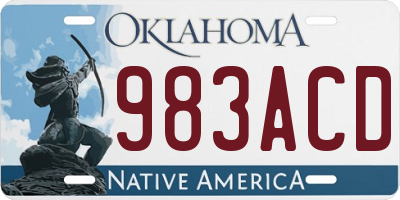 OK license plate 983ACD