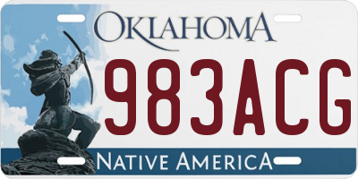 OK license plate 983ACG