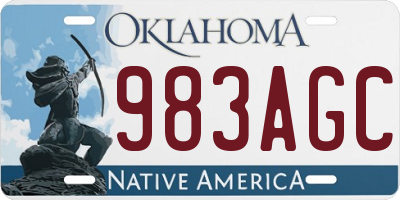 OK license plate 983AGC