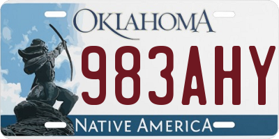 OK license plate 983AHY