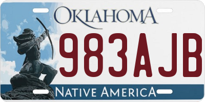 OK license plate 983AJB