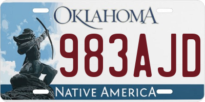 OK license plate 983AJD