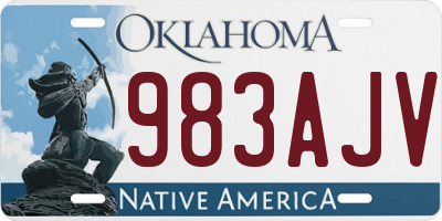 OK license plate 983AJV