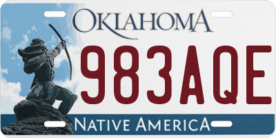 OK license plate 983AQE