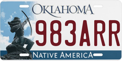 OK license plate 983ARR