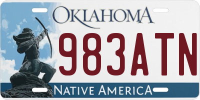OK license plate 983ATN