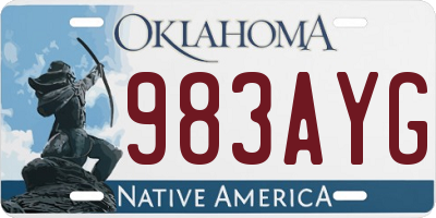 OK license plate 983AYG