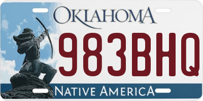 OK license plate 983BHQ