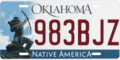 OK license plate 983BJZ